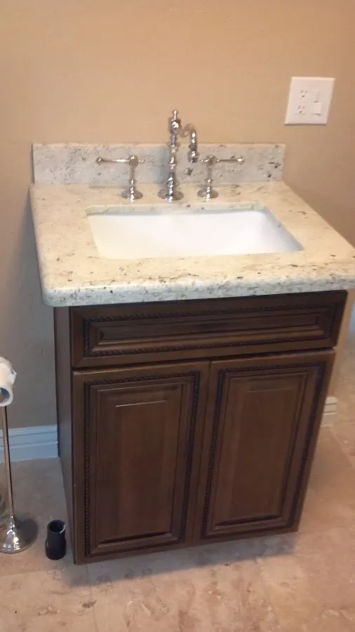Finished bathroom vanity for Water Line Replacement in Florida City